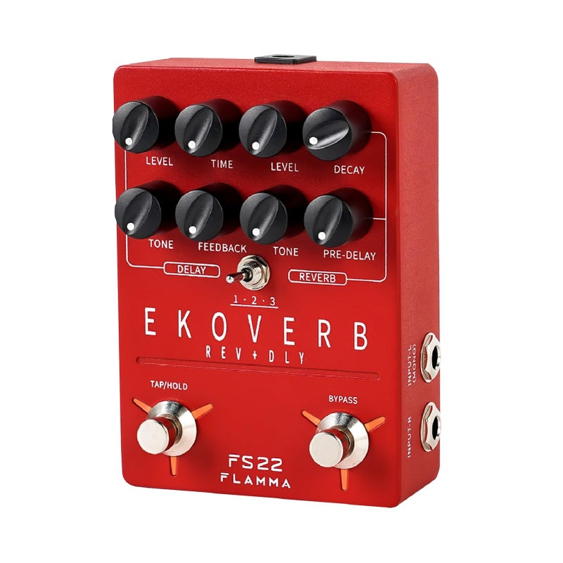 FLAMMA FS22 Stereo Delay & Reverb Combo Effects Pedal Ambient Guitar Pedal with 3 Pairs Combo Effects Reverse Delay Shimmer Reverb Tap Tempo Freeze Trail On Function - Image 1
